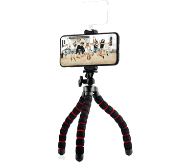 Mojogear Flexibel statief met schuimrubber poten Zwart/Rood