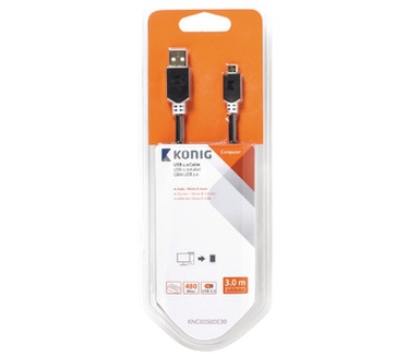 König USB A - Micro B M/M 3m