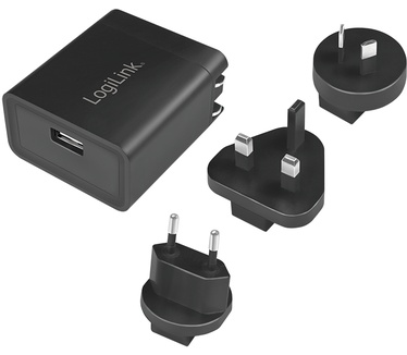 LogiLink USB socket travel adapter for 2.1A Fast Charging, 10.5W