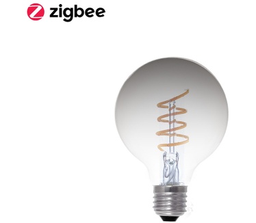 EcoDim Zigbee E27 led lamp globe instelbaar wit 5W (Smokey, G125, )