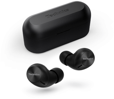 Technics EAH-AZ40M2EK Draadloze hoofdtelefoon met ruisonderdrukking, multipoint Bluetooth, comfortabele in-ear hoofdtelefoon, geïntegreerde microfoon, tot 5,5 uur batterijduur, zwart