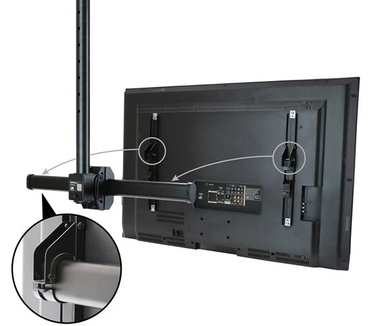 Startech.com Plafondbeugel voor platte 32" tot 75" tv volledig beweegbaar robuust staal