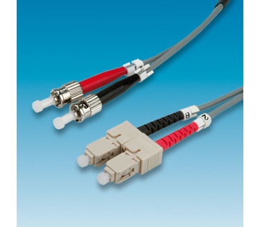 Roline FO cable 50/125µm, ST/SC, Grey, 5m