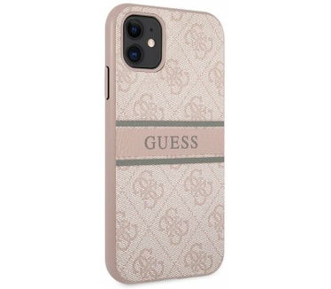 Guess 4G Printed Stripe Back Case Apple iPhone 11 (6.1") - Roze Roze
