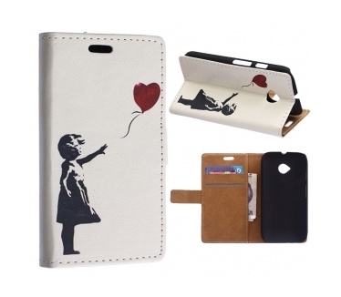 qMust Motorola Moto E (2015) wallet case - hoesje met stand - Balloon