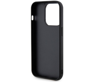 Guess Quilted Metal Logo Back Case iPhone 15 Pro Max (6.7") Zwart Zwart