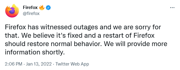 Firefox op Twitter
