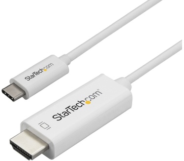Startech.com 1m USB C naar HDMI kabel 4K bij 60Hz wit Wit