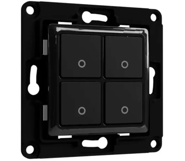 Shelly Wall Switch 4 Zwart