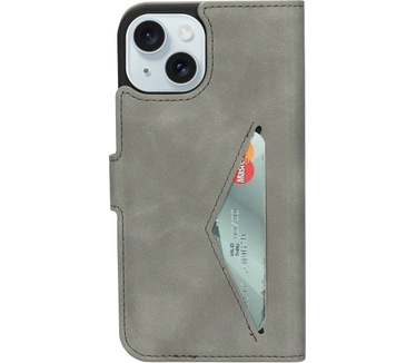 Mobiparts Classic Wallet Case Apple iPhone 15 Granite Grey