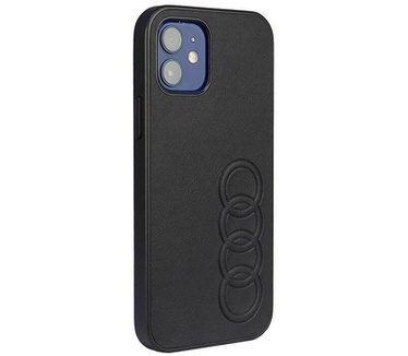 Audi Leather Back Case - Apple iPhone 12/12 Pro (6.1") - Zwart Zwart