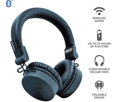 Trust Tones Bluetooth Wireless Headphones (Blauw)