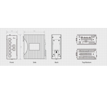 LevelOne 8-Port L2 Managed Gigabit Industrial Switch, DIN-Rail, -40°C to 75°C