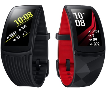 Samsung Gear Fit 2 Pro Large Zwart (Rood, Zwart)