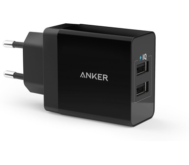 Anker 24W 2-Port USB Charger EU Black (A2021313)