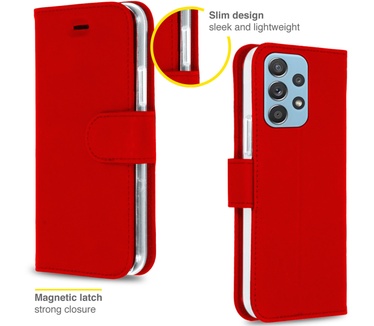 Accezz Wallet Softcase Bookcase Samsung Galaxy A72 - Rood (Galaxy A72) Rood