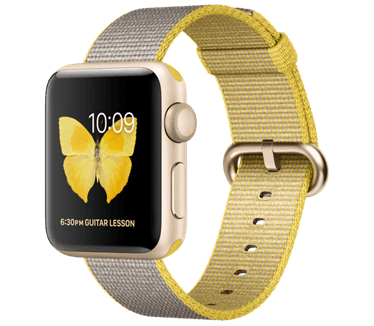 Apple Watch 2 (Nylon bandje, 38mm) Goud (Grijs)