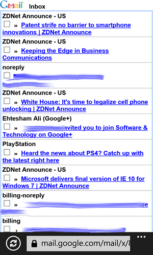 Gmail mobile
