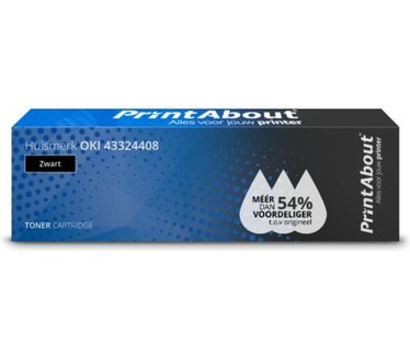 PrintAbout Huismerk OKI 43324408 Toner Zwart