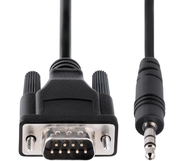 Startech.com 1m DB9 naar 3.5mm Seriële Kabel voor Serial Device Configuratie, RS232 DB9 Male naar Jack Kabel voor Calibratie van Projectors, Digital Signage, TVs via Audio Jack