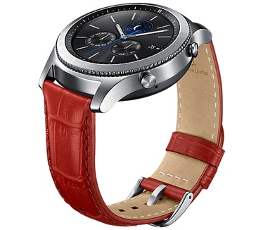 Samsung Gear S3 Classic / S3 Frontier Crocodile Grain Lederen band - RedBrown
