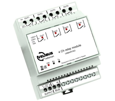 Velleman 4-kanaals relaismodule