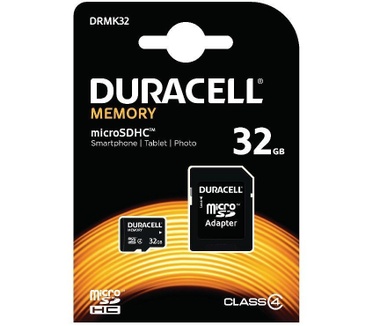 Duracell microSD Class 4 inclusief SD-adapter 32GB
