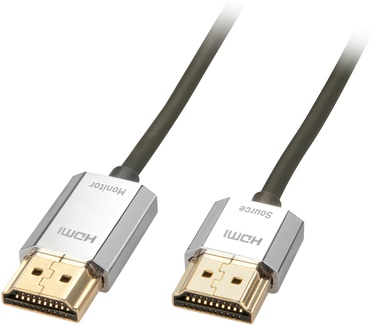 Lindy HDMI A - HDMI A 3 m Chroom, Goud, Zilver, Zwart