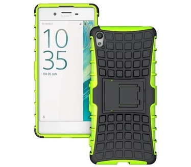 qMust Sony Xperia X Rugged Hybrid Case - Dual Protection - Green