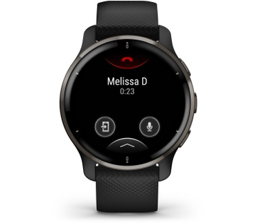Garmin Venu 2 Plus, 43mm, met spraak en premium-functies Zwart (Zwart)