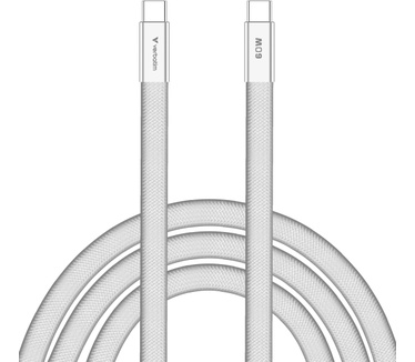 Verbatim SoftTouch-kabel voor synchroniseren en opladen, 60 W USB-C naar USB-C | 120 cm | Wit