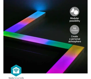 Nedis SmartLife Decoratieve Verlichting Wand Bar - Wi-Fi - RGBIC / Warm Wit