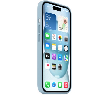 Apple Siliconenhoesje met MagSafe voor iPhone 15 - Lichtblauw