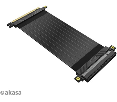 Akasa RISER BLACK X2, Premium PCIe 3.0 x 16 Riser cable, 20CM