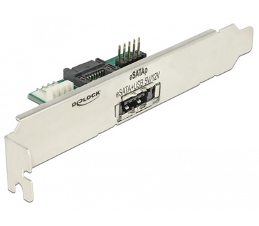 Delock slotplaatje 1x eSATApd 5V/12V (63921)