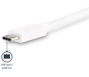Startech.com USB-C multiport adapter voor Laptops 4K HDMI of VGA GbE USB 3.0 wit / zilver