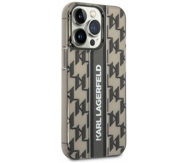 Karl Lagerfeld Monogram Back Case - iPhone 14 Pro (6.1") - Zwart Zwart