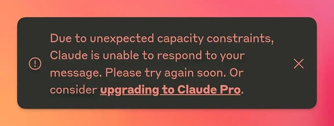 Claude unexpexted capacity constraints