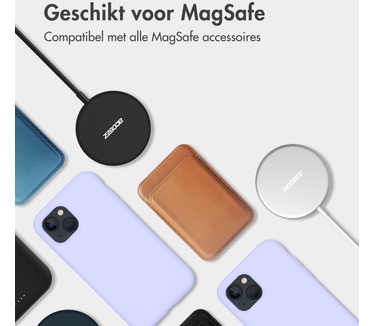 Accezz Liquid Silicone Backcover met MagSafe iPhone 15 Pro - Paars