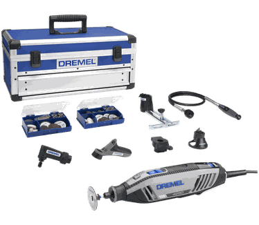 Dremel 4250 Multitool 175 W, rotatiegereedschapset met 6 hulpstukken 128 accessoires, 175 W motor met elektronische feedback, variabele snelheid 5.000-35.000 o.p.m.