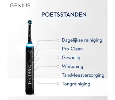 Oral-B Genius 10000N Elektrische Tandenborstel Midnight Black Powered By Braun