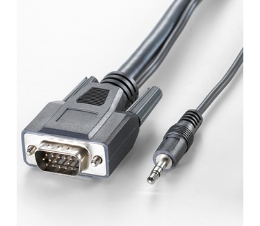 Roline combikabel, VGA + audio, M/M 20 m