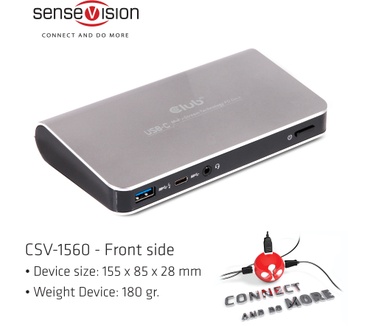 Club 3D SenseVision USB Type C MST Charging Dock