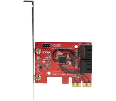 Startech.com 4 Port SATA PCIe Kaart, PCI Express SATA Uitbreidingskaart, 6Gbps, Low/Full Profile, Stacked SATA Connectors, ASM1164 Non-Raid, PCI Express naar SATA Converter/Adapter