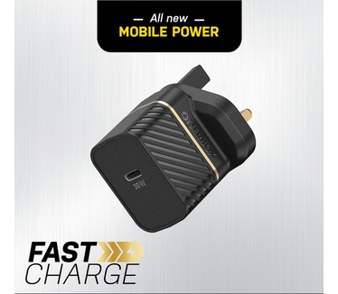 Otterbox UK Wall Charger 30W GaN - 1X USB-C 30W USB-PD, zwart