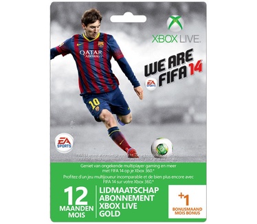 Microsoft Xbox Live Gold 12 + 1 maanden (Fifa 14 branding), Xbox 360