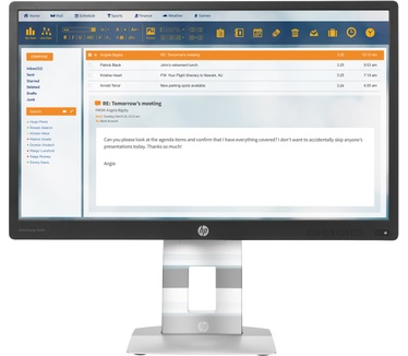 HP EliteDisplay E240 (M1N99AA) Zilver, Zwart