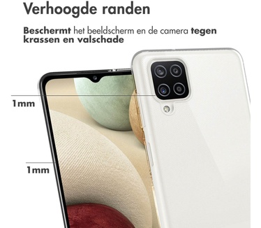 Accezz Clear Backcover Samsung Galaxy A12 - Transparant (Galaxy A12) Transparant