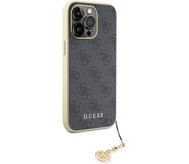 Guess 4G Charms Back Case - Apple iPhone 15 Pro Max (6.7") Grijs Grijs