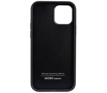 Audi Leather Back Case - Apple iPhone 12/12 Pro (6.1") - Zwart Zwart